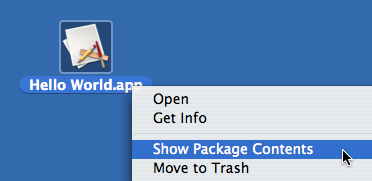 Show Package Contents contextual menu