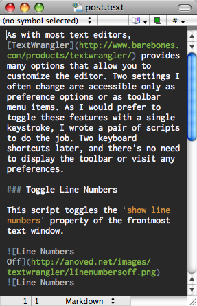 textwrangler script