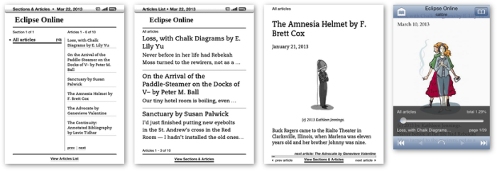 Eclipse Online book ereader screenshots