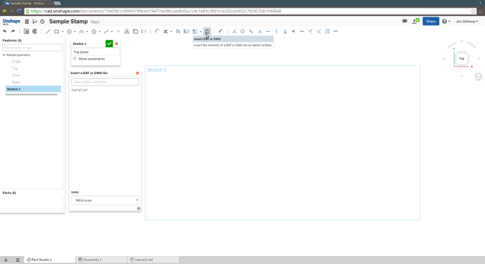 Screenshot-Sample Stamp - Onshape - Google Chrome-1